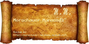 Morschauer Manassé névjegykártya